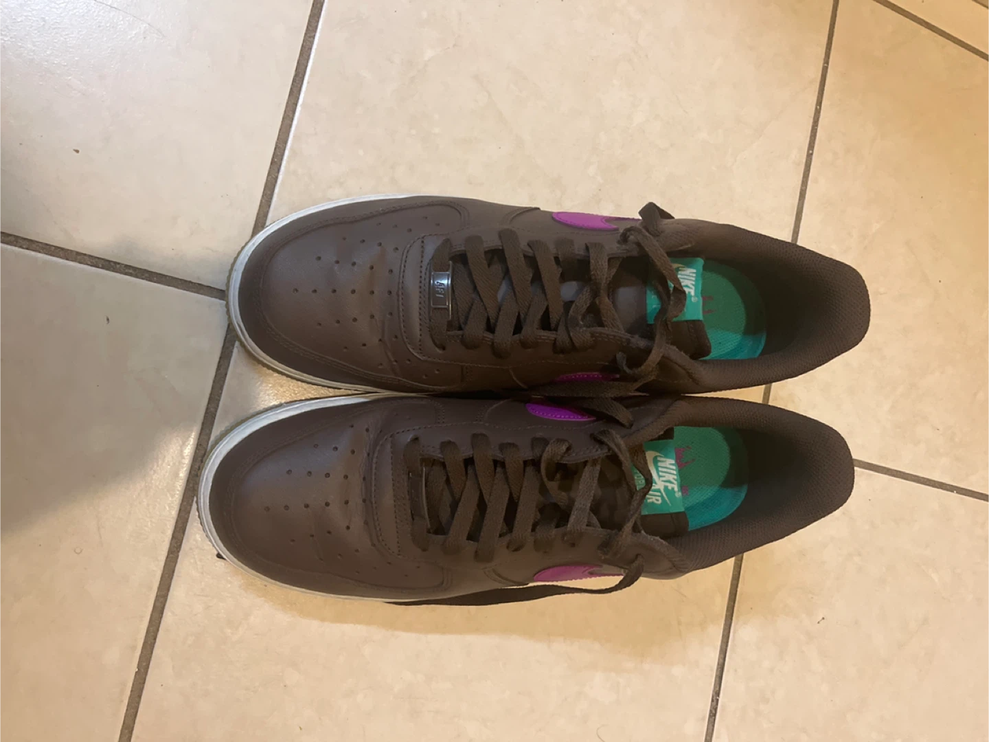 Nike Air Force 1 Brown/Purple Size 11.5 - photo 3