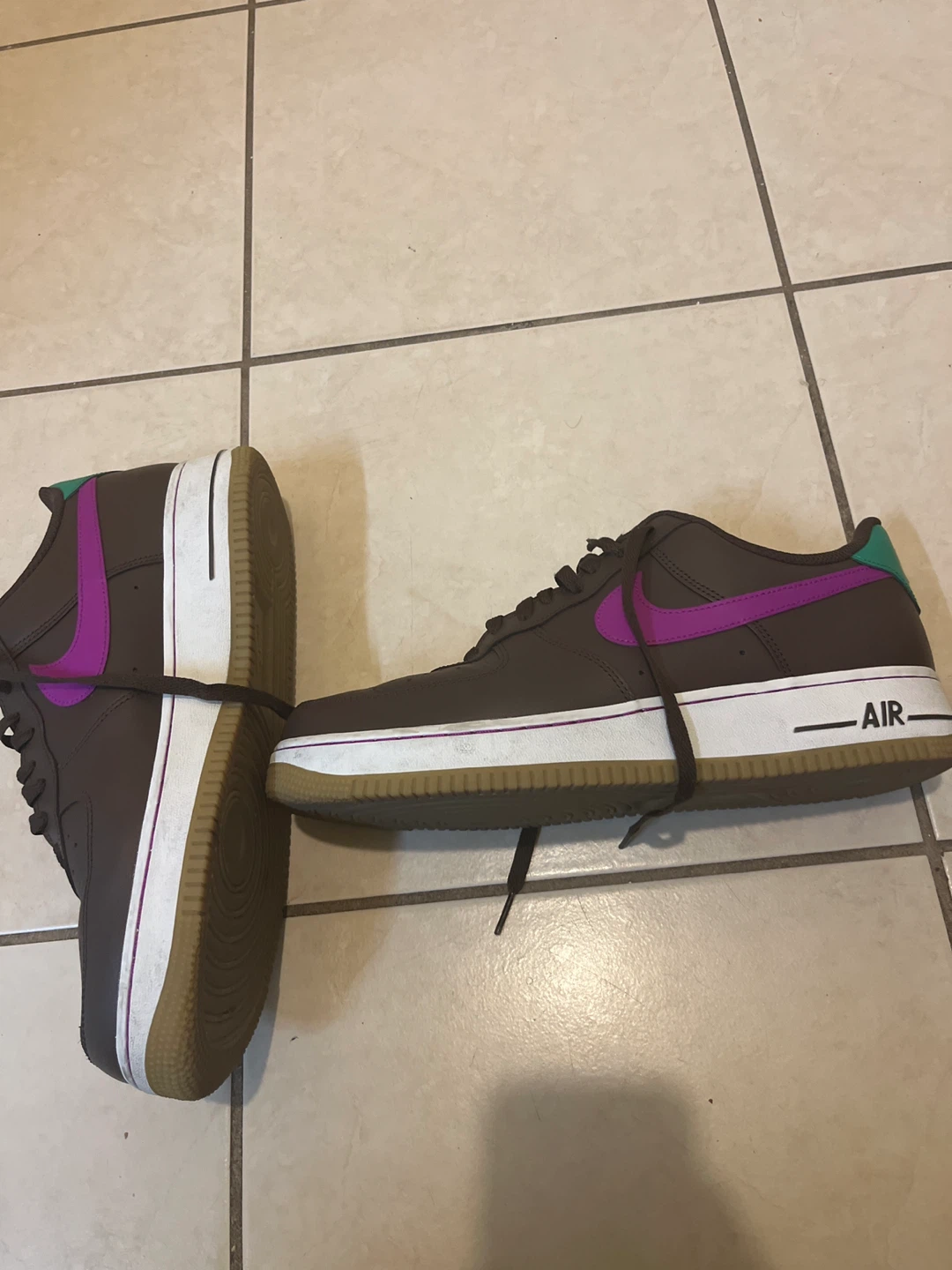 Nike Air Force 1 Brown/Purple Size 11.5 - photo 5