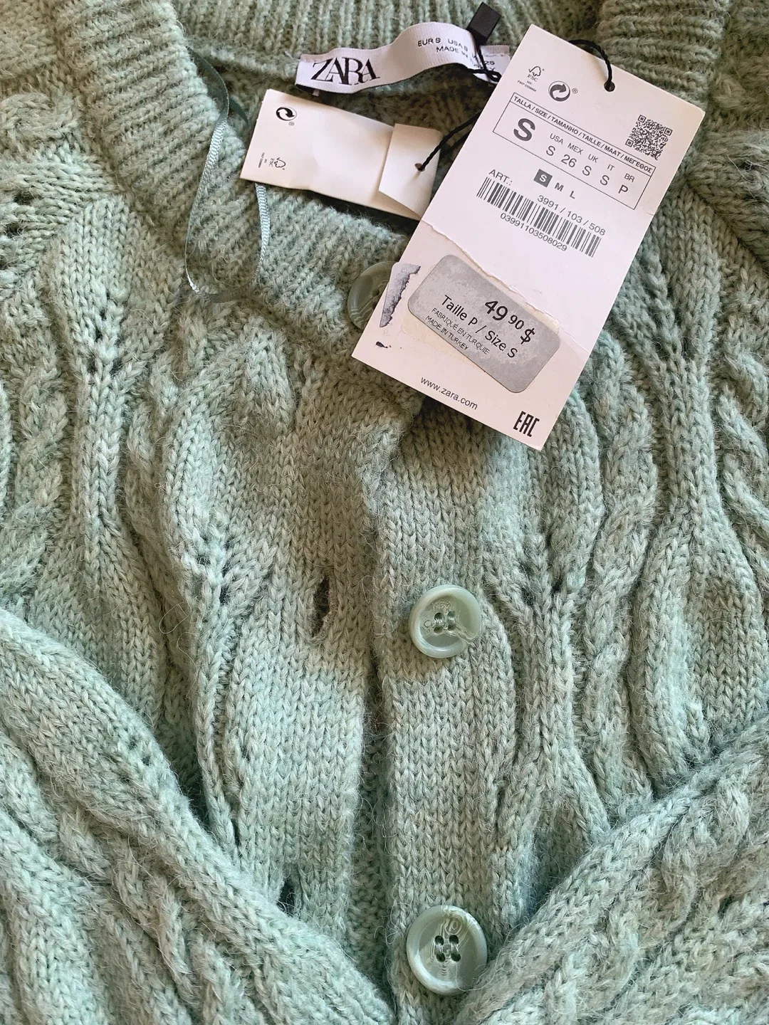 New Zara Knit Cardigan - Size Small image indicator(3)