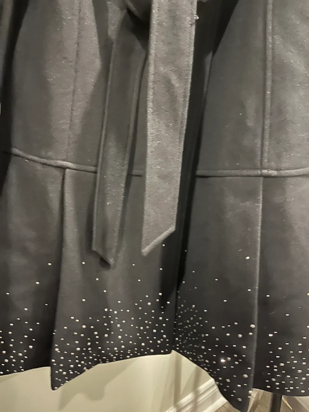 Black Rivet XL Black Wool Blend Coat image indicator(2)