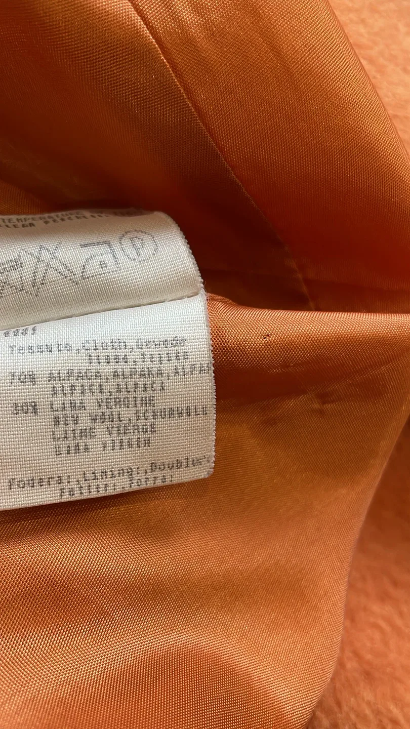 Con Lei Italian Alpaca Coat - Orange image indicator(3)