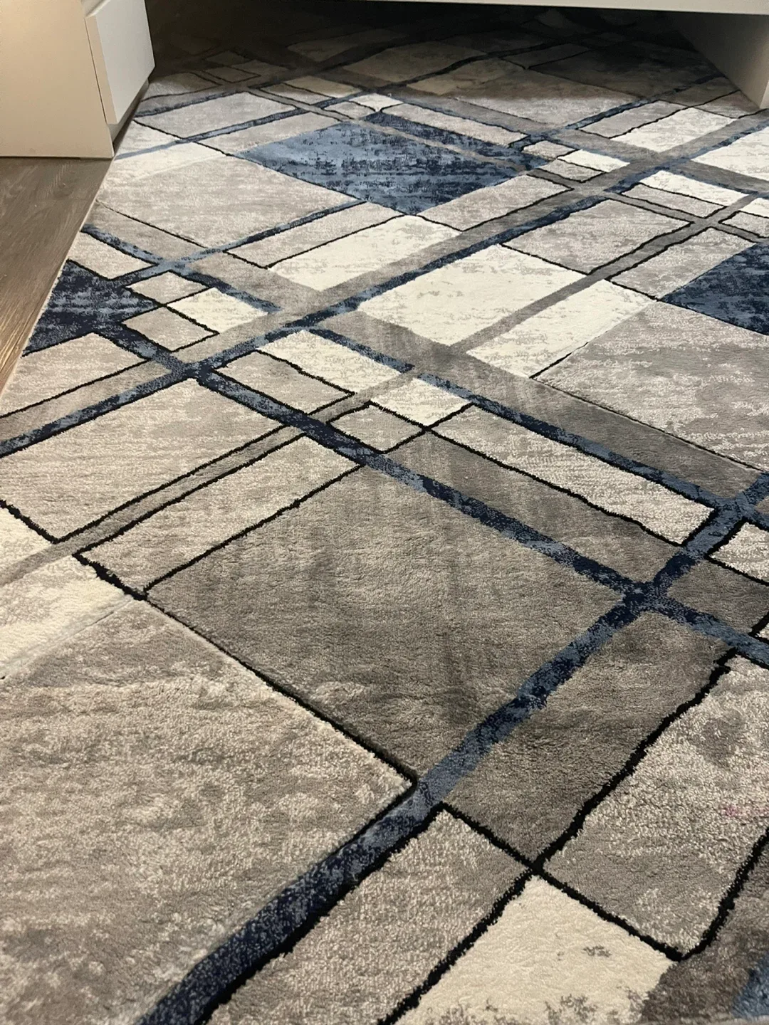 IDAS Ibiza Carving Grey Navy Rug (200x290cm)