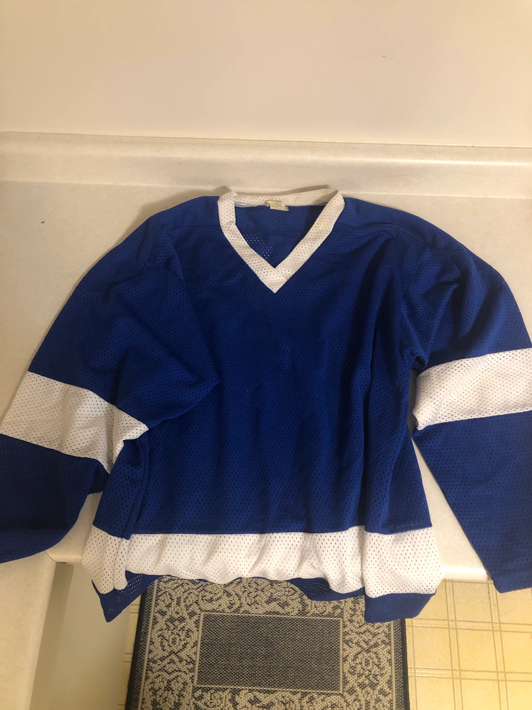 Hockey Jersey and Socks - Blue and White
