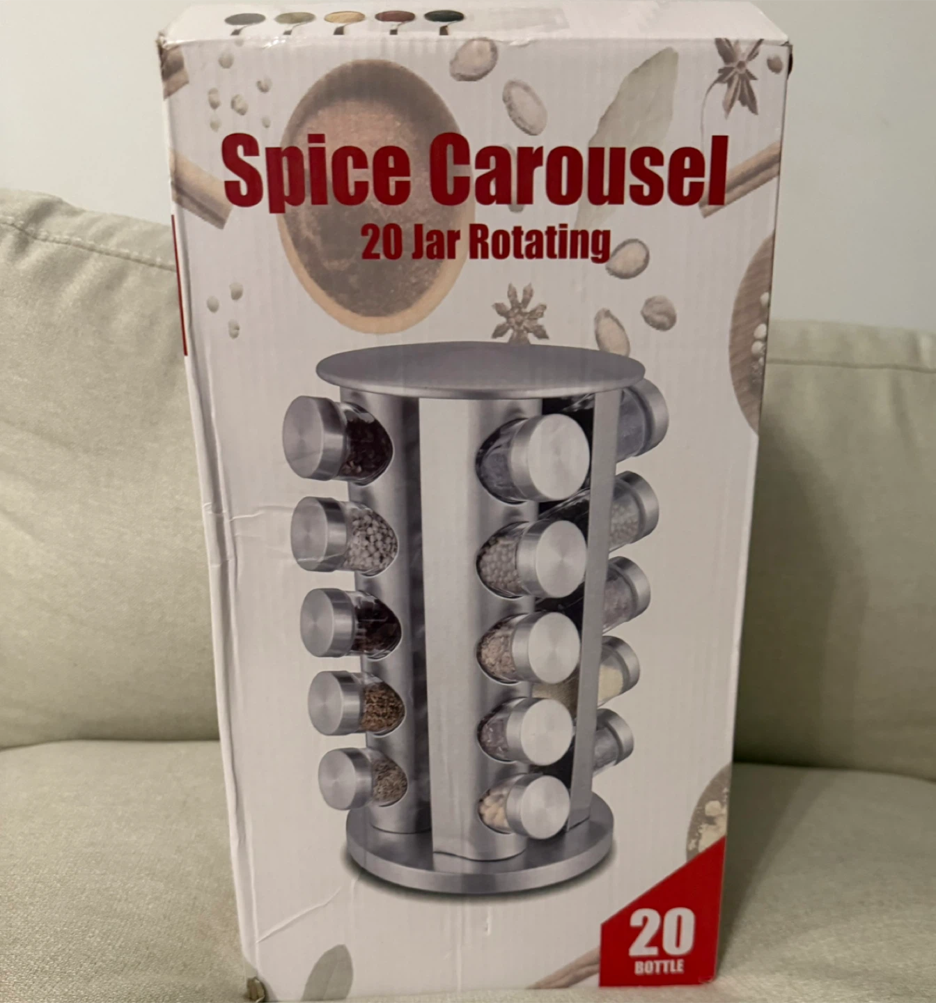 KALINCO Rotating Spice Rack, Black