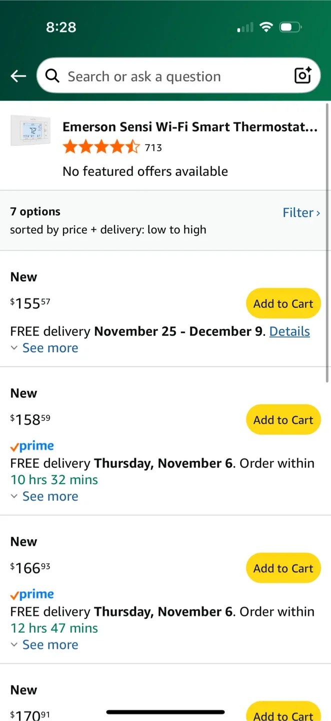 New Emerson Sensi Wi-Fi Smart Thermostat image indicator(4)