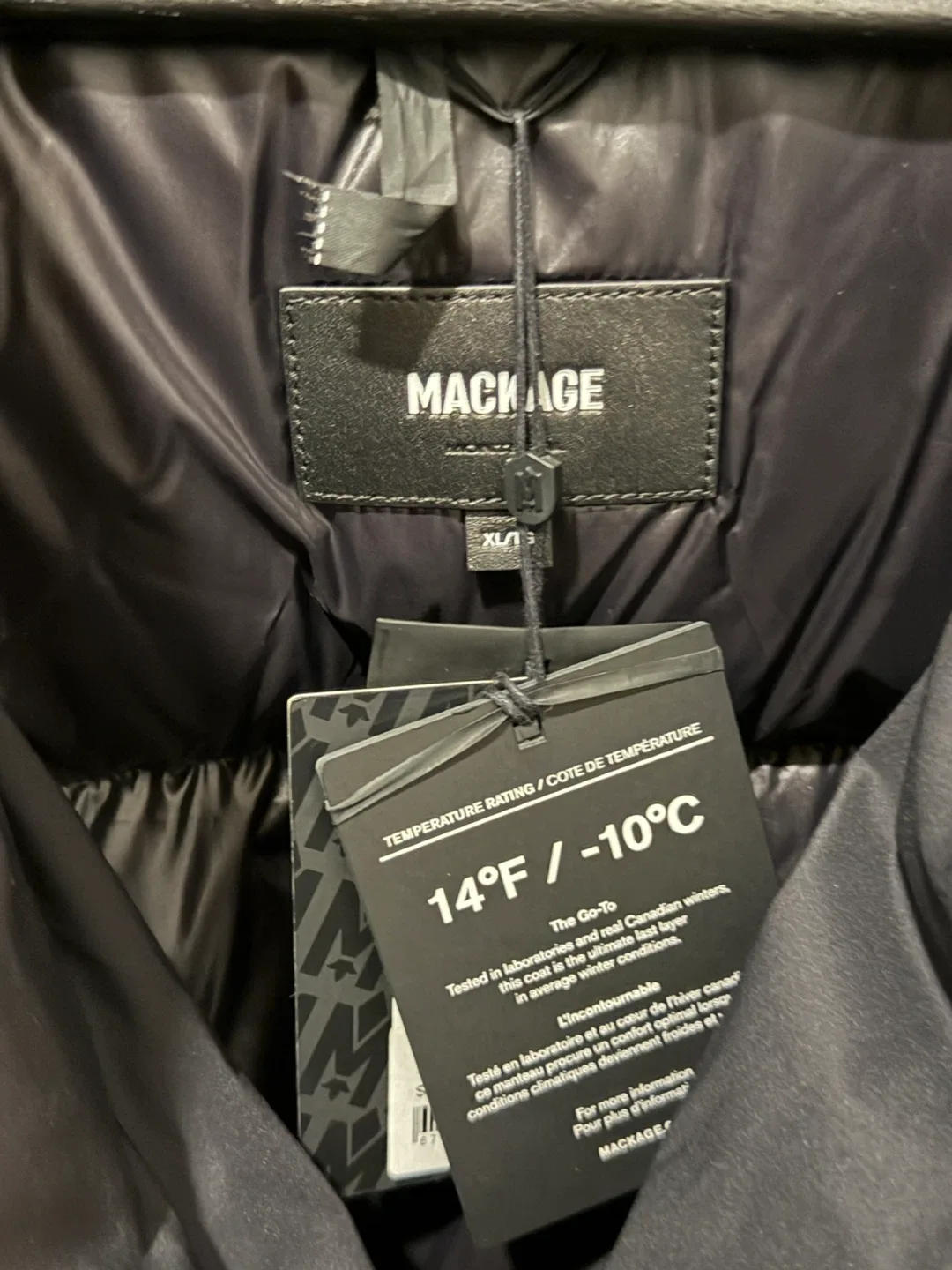 Mackage Black Down Puffer Coat XL image indicator(4)