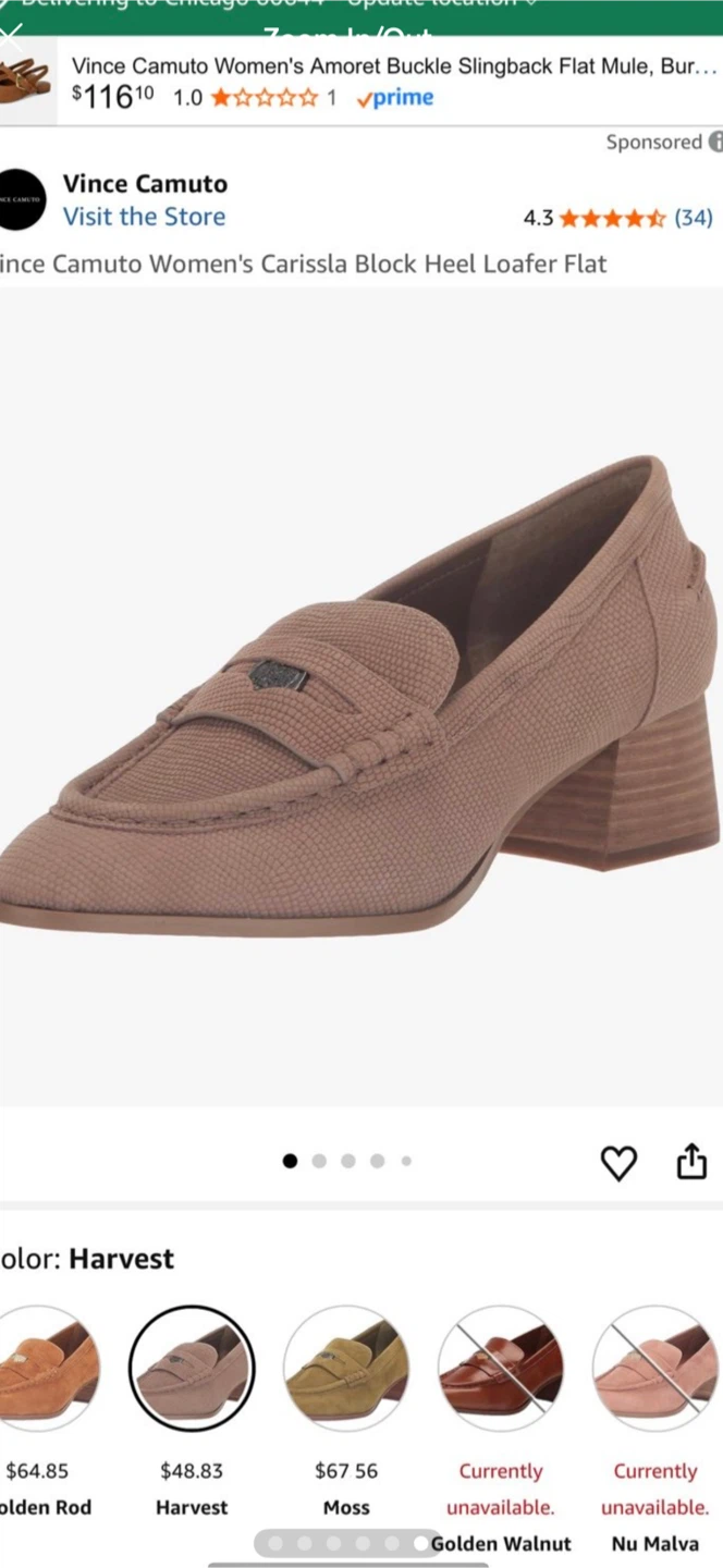 Vince Camuto Carissla Block Heel Loafer - Harvest - photo 4