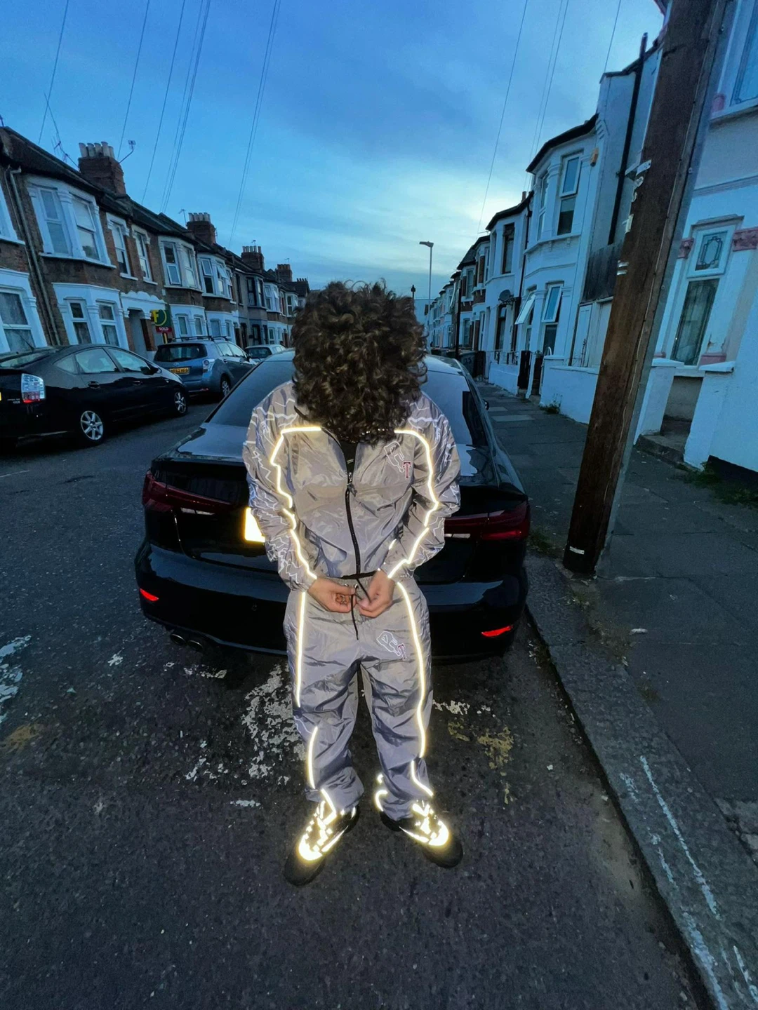 P T Grey Tracksuit with Lightning Design - photo 3