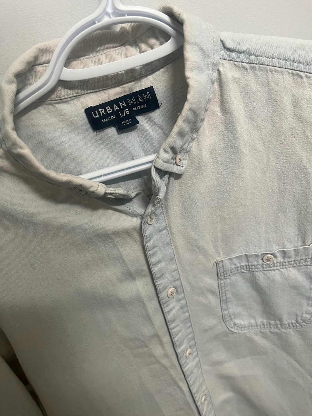 Men’s L Light wash Urban Man Shirt - photo 2