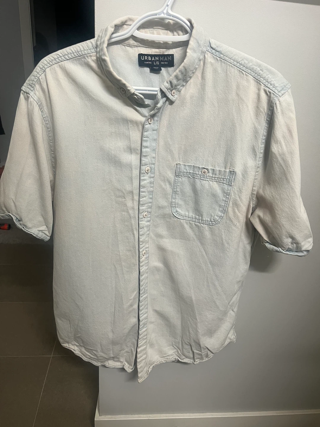 Men’s L Light wash Urban Man Shirt