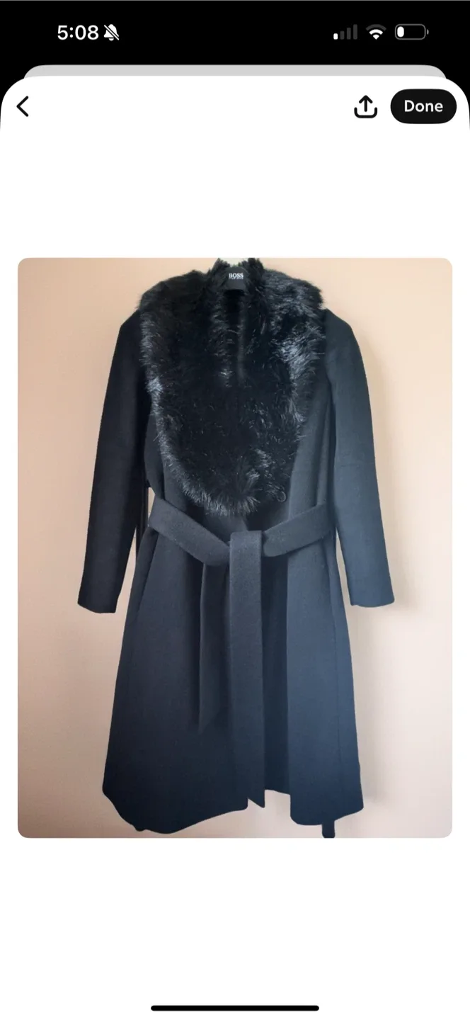 Club Monaco Wool Coat (XS) with Faux-fur Collar image indicator(3)
