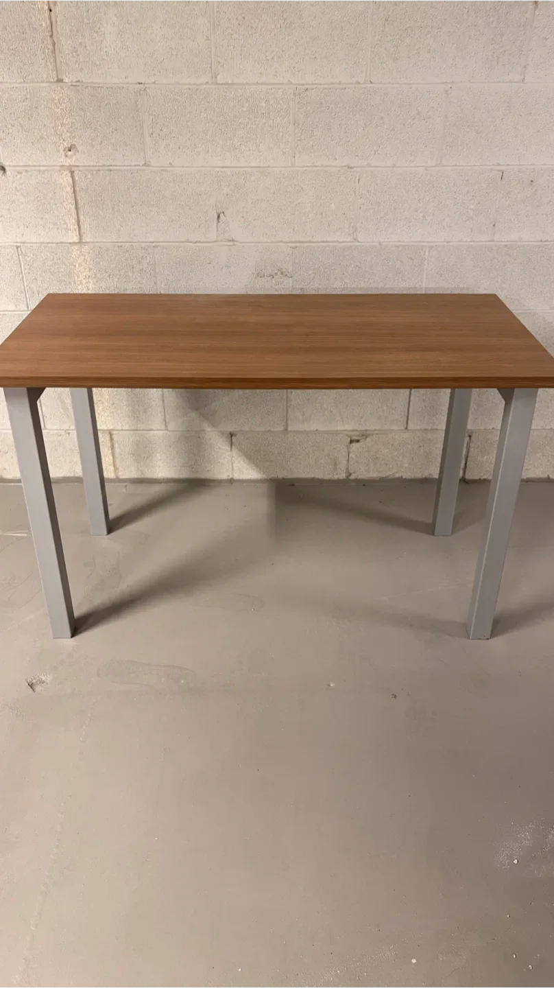 Wood and Grey Desk