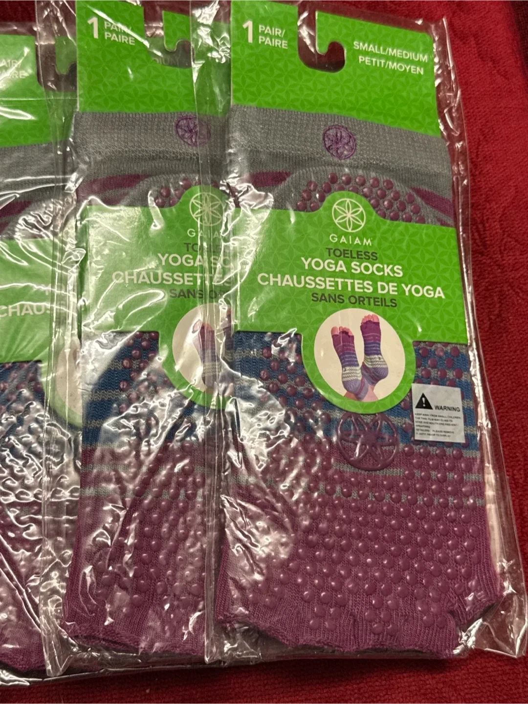 New Gaiam Yoga Socks, Small/Medium $25 for lot image indicator(2)