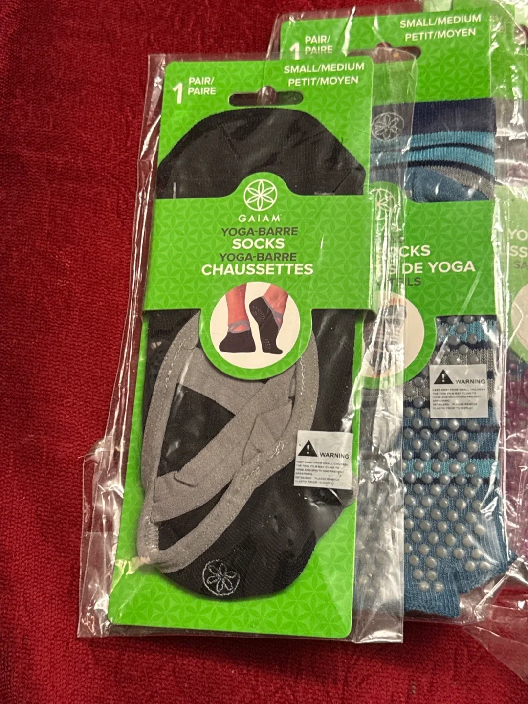 New Gaiam Yoga Socks, Small/Medium $25 for lot image indicator(4)