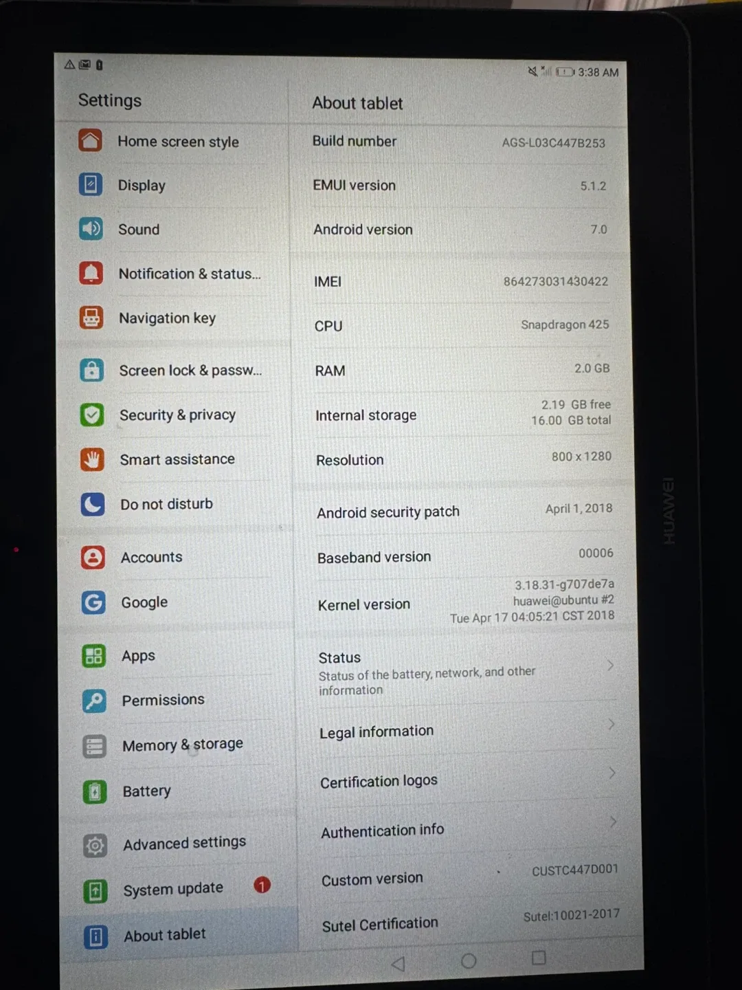 Huawei MediaPad T3 10 Tablet - Great Condition! image indicator(6)