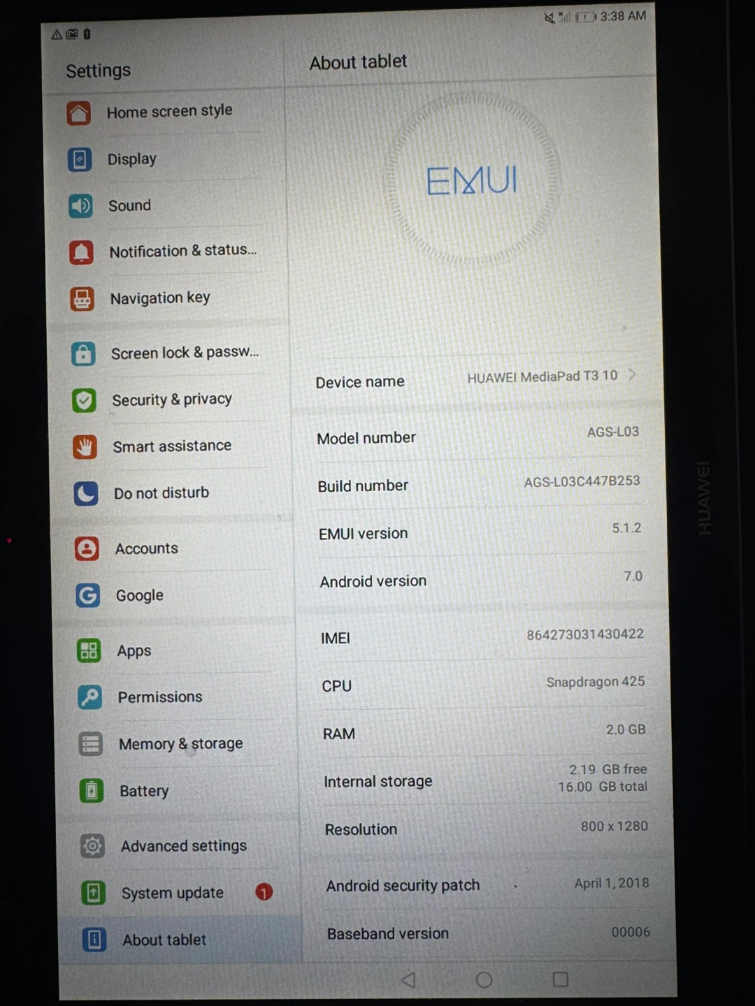 Huawei MediaPad T3 10 Tablet - Great Condition! - photo 5