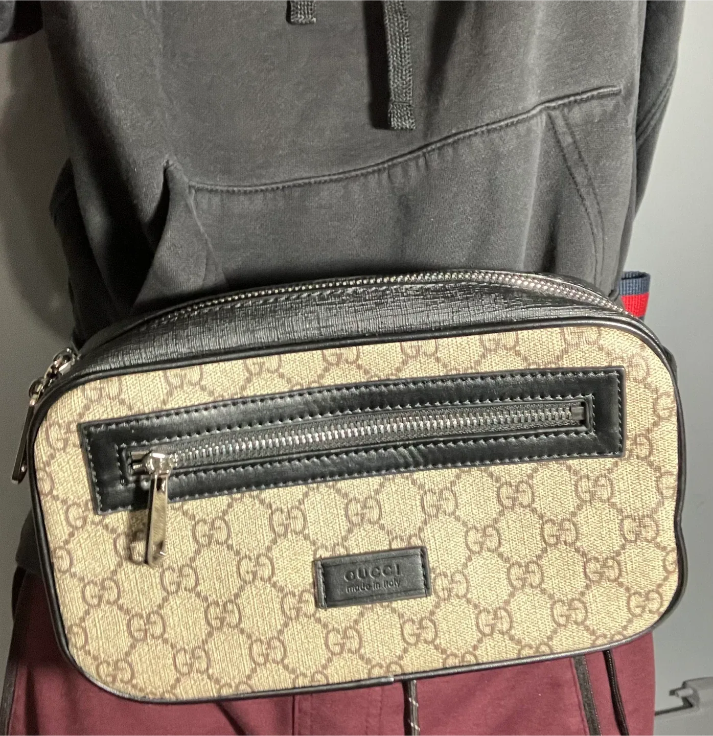 Gucci GG Beige/Black Belt Bag image indicator(4)