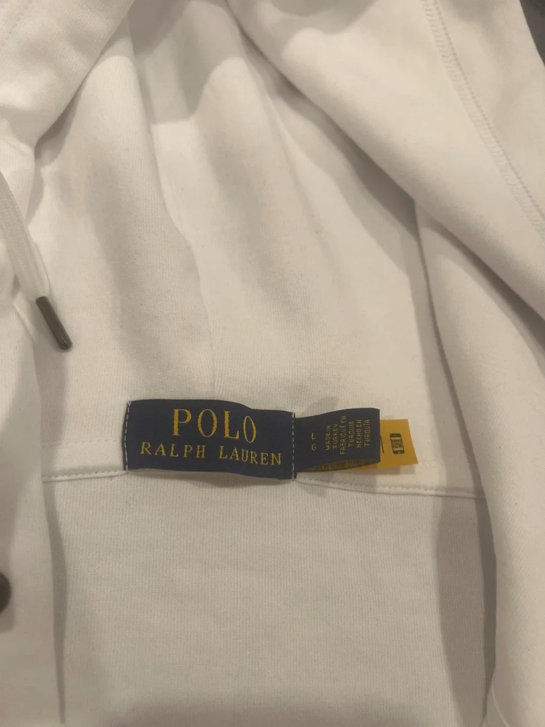 Polo Ralph Lauren White Hoodie - Size L image indicator(2)