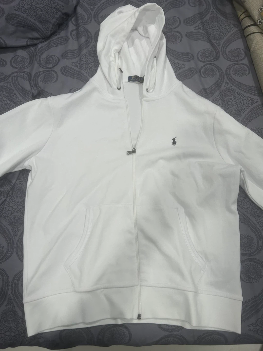 Polo Ralph Lauren White Hoodie - Size L