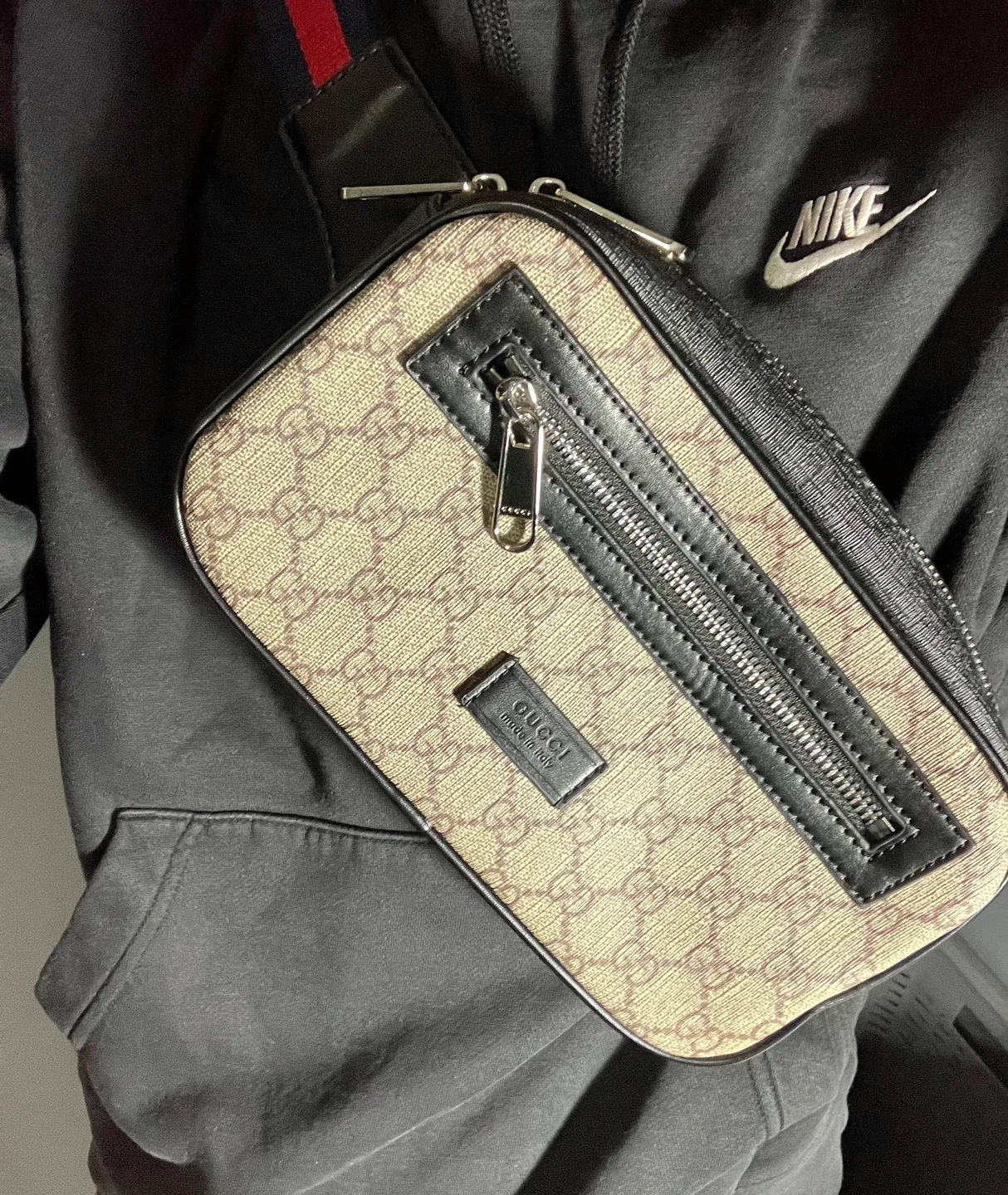 Gucci GG Beige/Black Belt Bag image indicator(5)