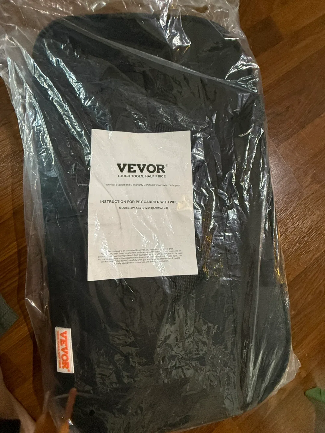 VEVOR Rolling Pet Carrier - Black LARGE image indicator(9)