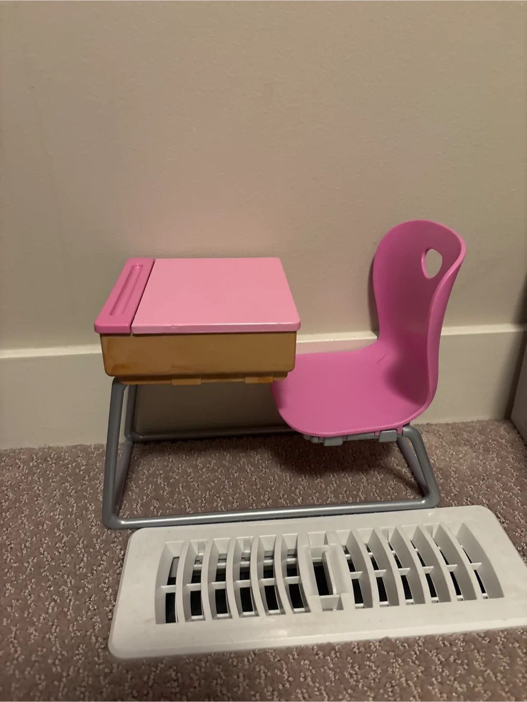 Pink Doll Desk and Chair Set