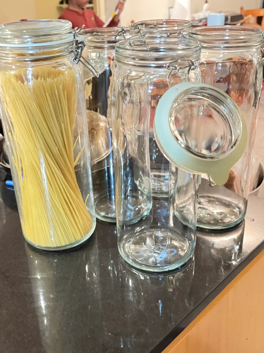 Ikea containers and bamboo boards/bowl etc