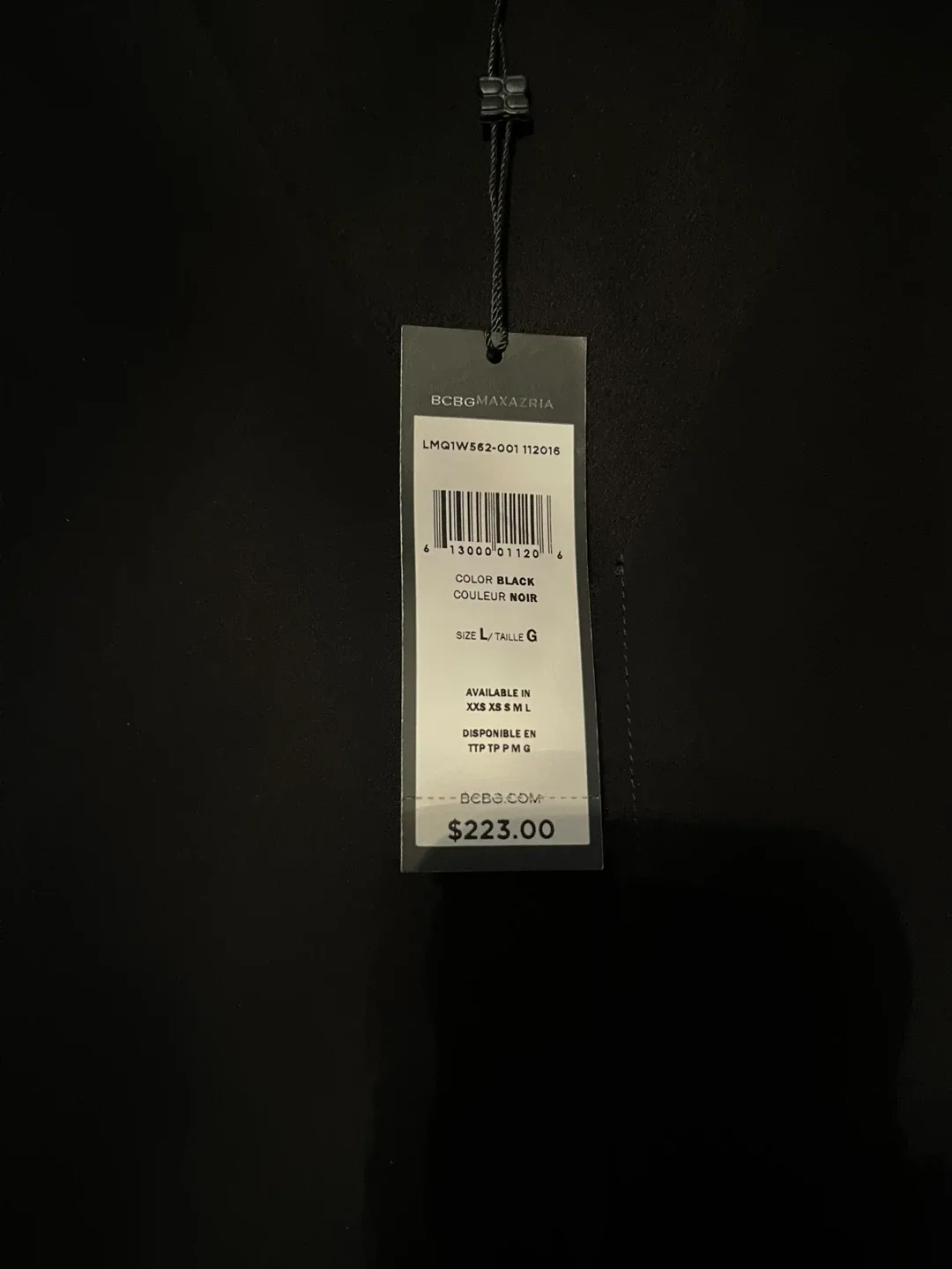 BCBGMAXAZRIA Black top- Size L image indicator(3)