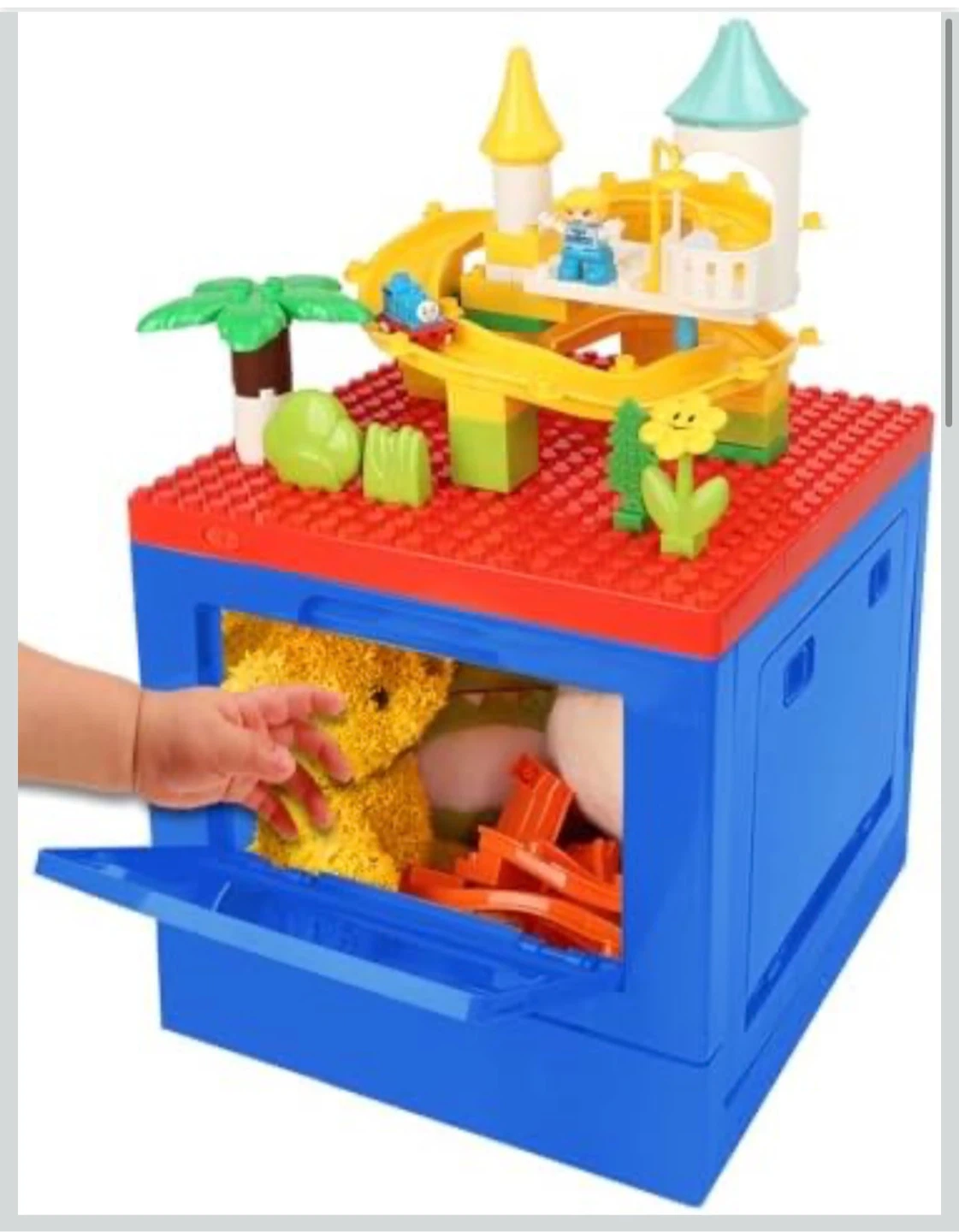 Collapsible Storage Box with Building Baseplate Lid