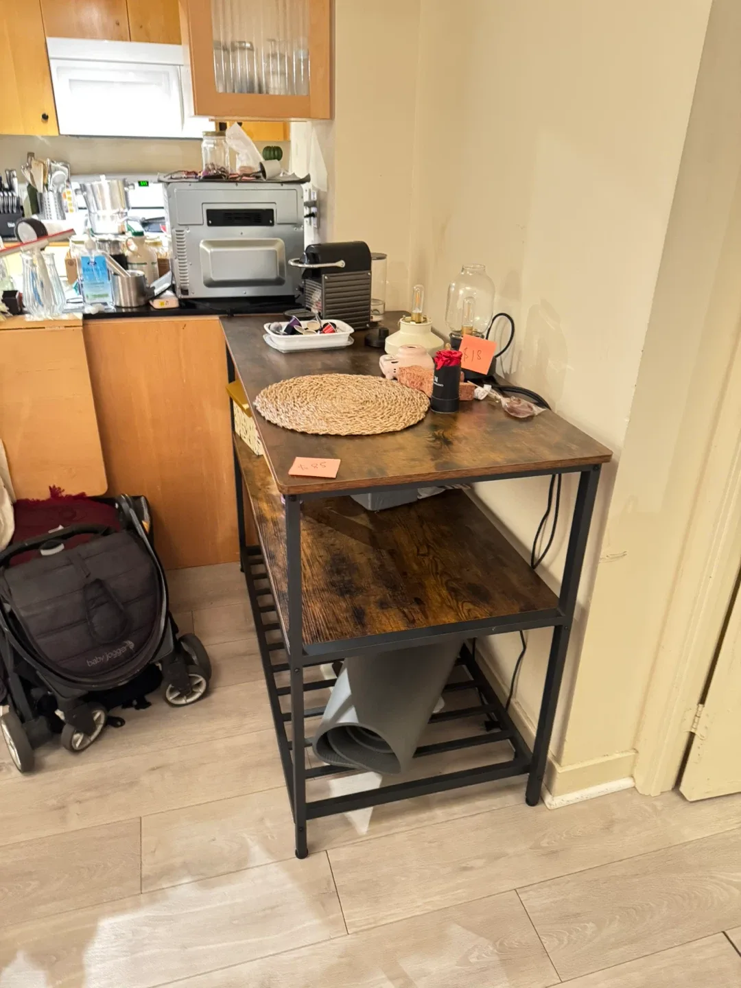 Kitchen Island with Shelves