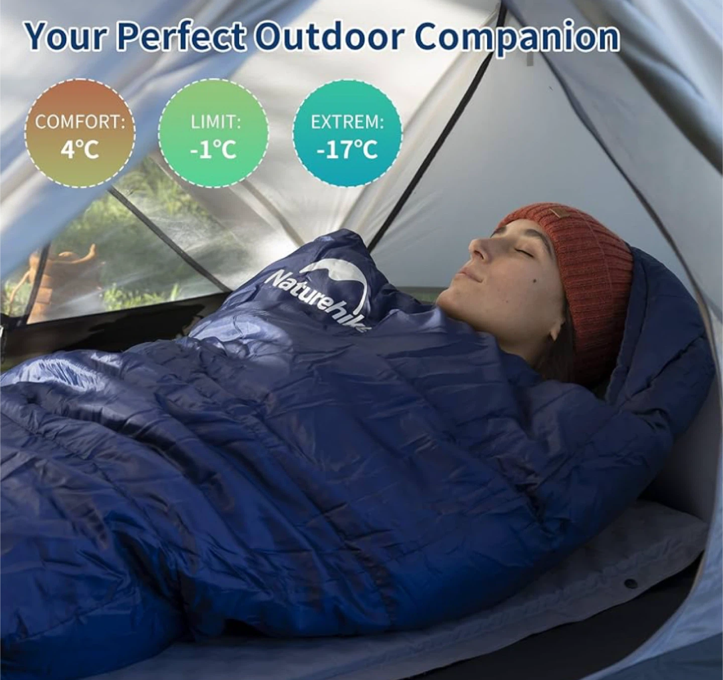 Naturehike MJ300 Sleeping Bag - Blue - photo 5