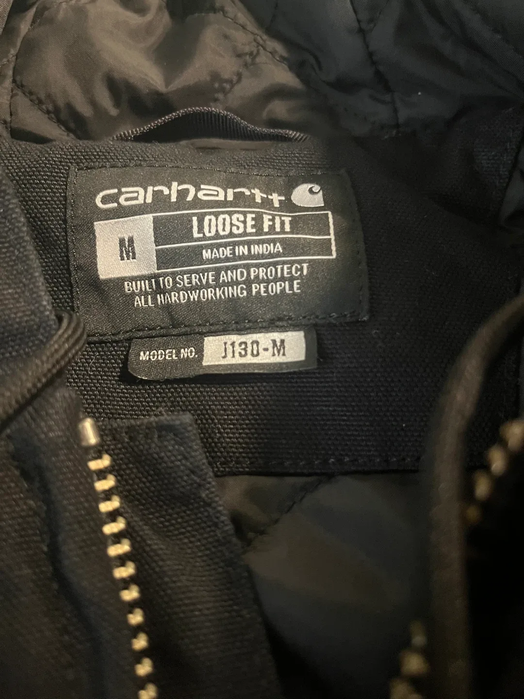 Carhartt J130-M Loose Fit Black Jacket - Size M image indicator(2)