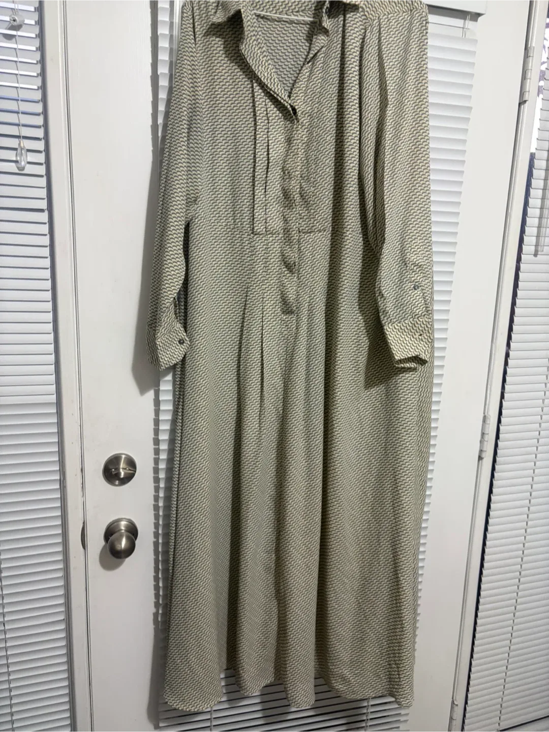 Patterned Midi Shirt Dress