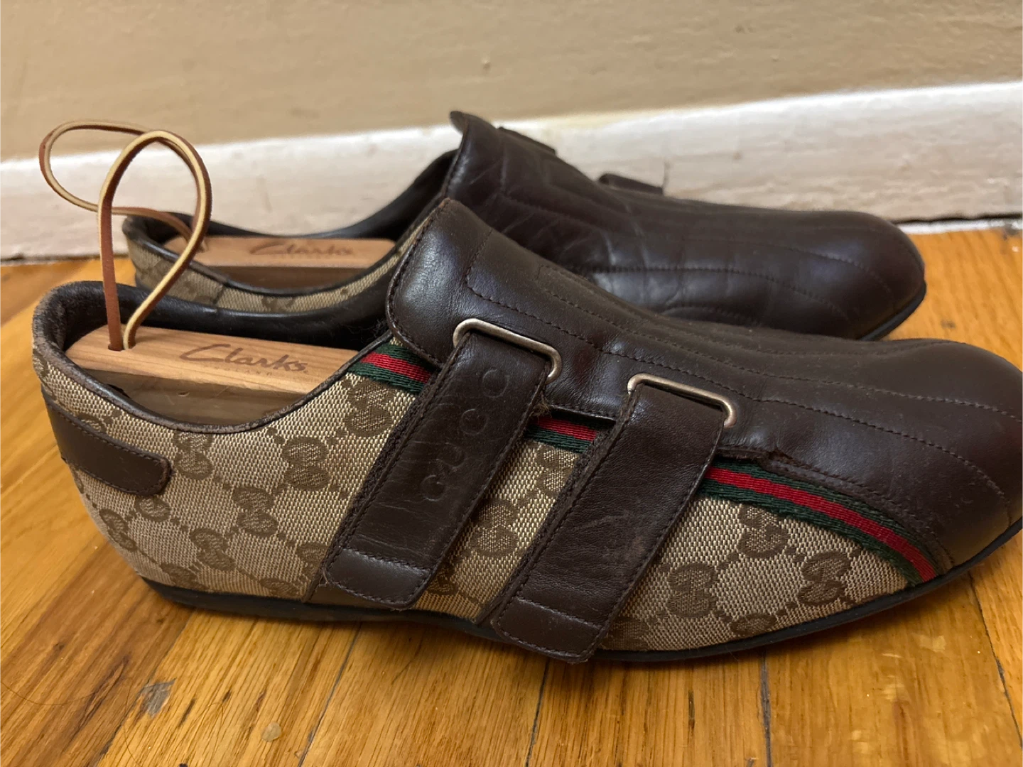 Gucci Brown Leather Sneakers