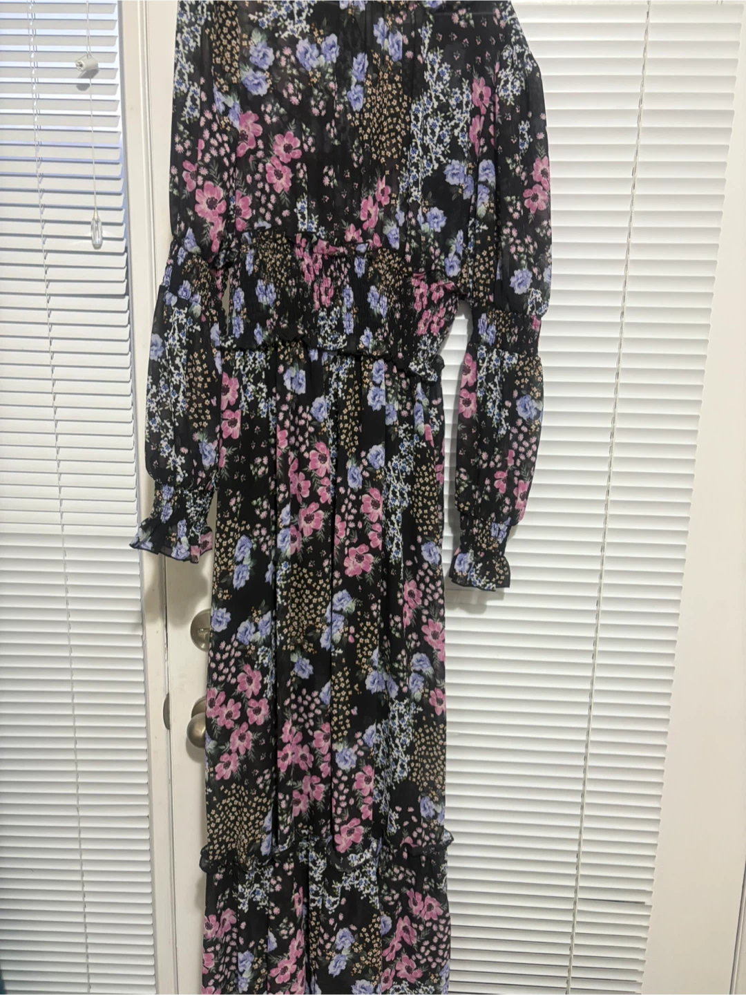 Floral Print Long Sleeve Maxi Dress - photo 2