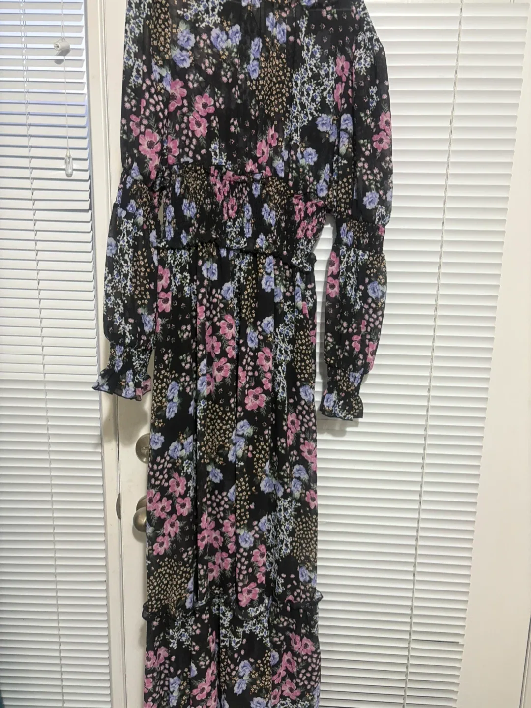 Floral Print Long Sleeve Maxi Dress image indicator(2)