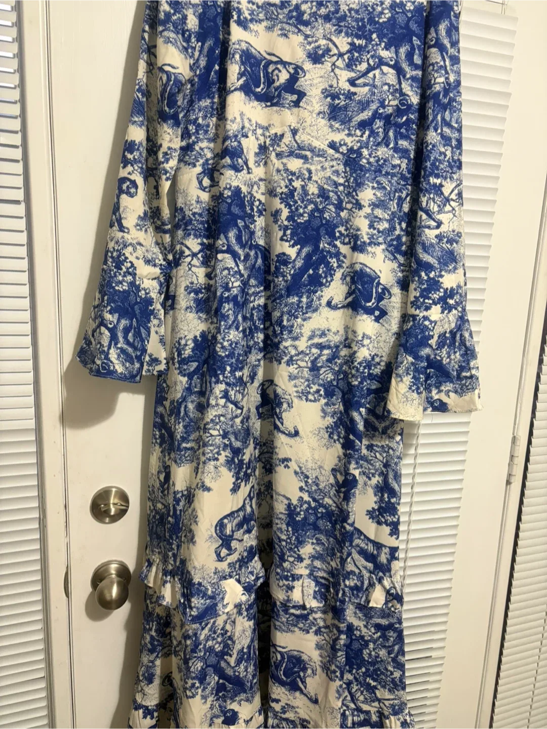 Floral Print Long Sleeve Maxi Dress
