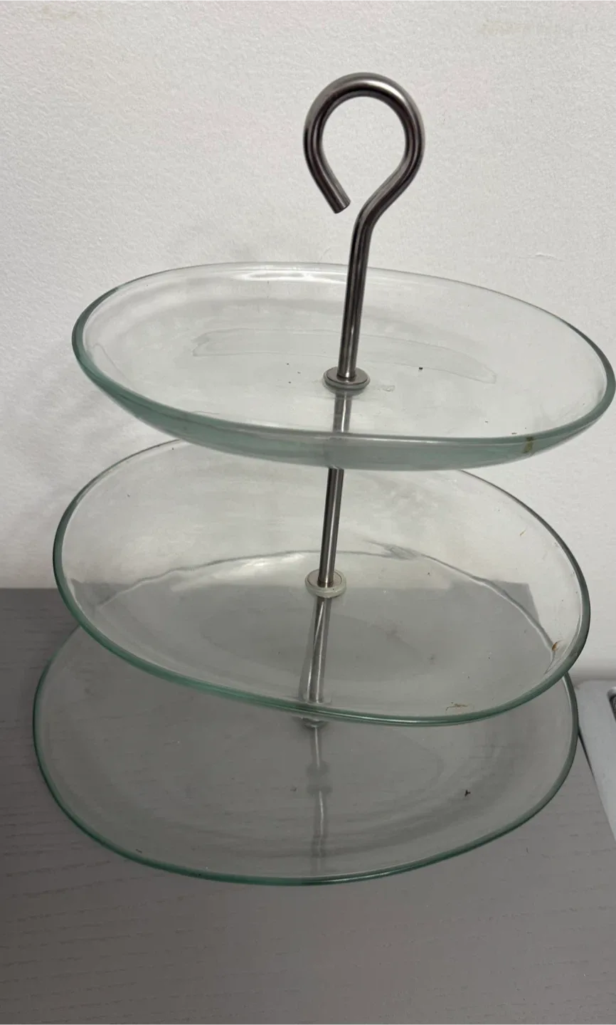 3-Tier Glass Serving Stand