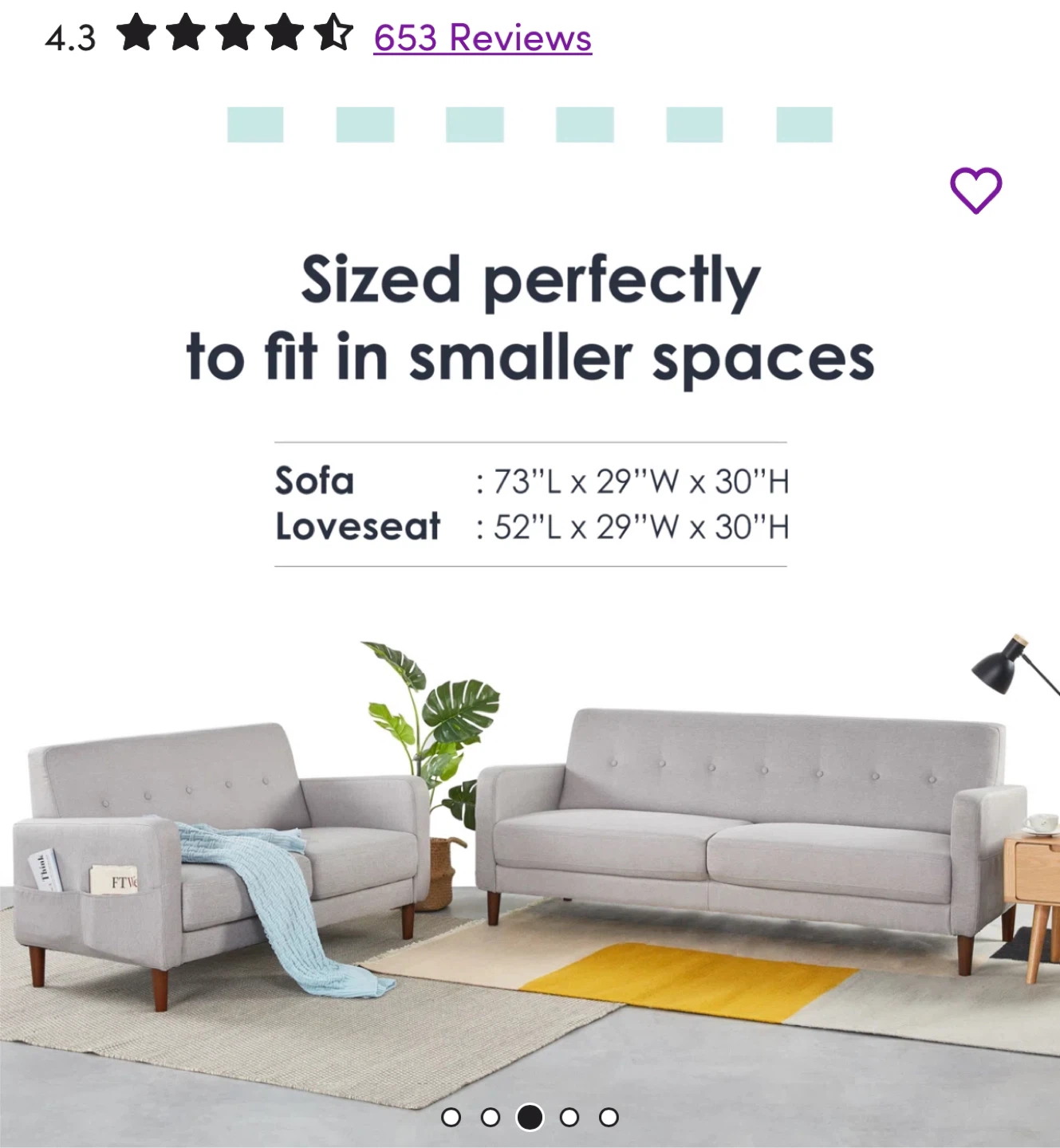 Sofa & Loveseat Set - Perfect for Smaller Spaces