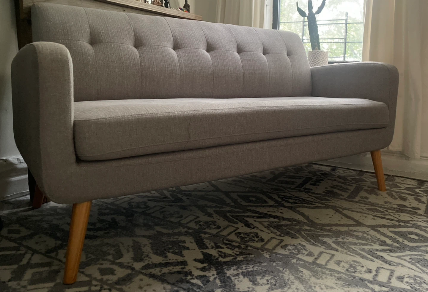 Handy Living Werner Dove Gray 2-Seat Sofa
