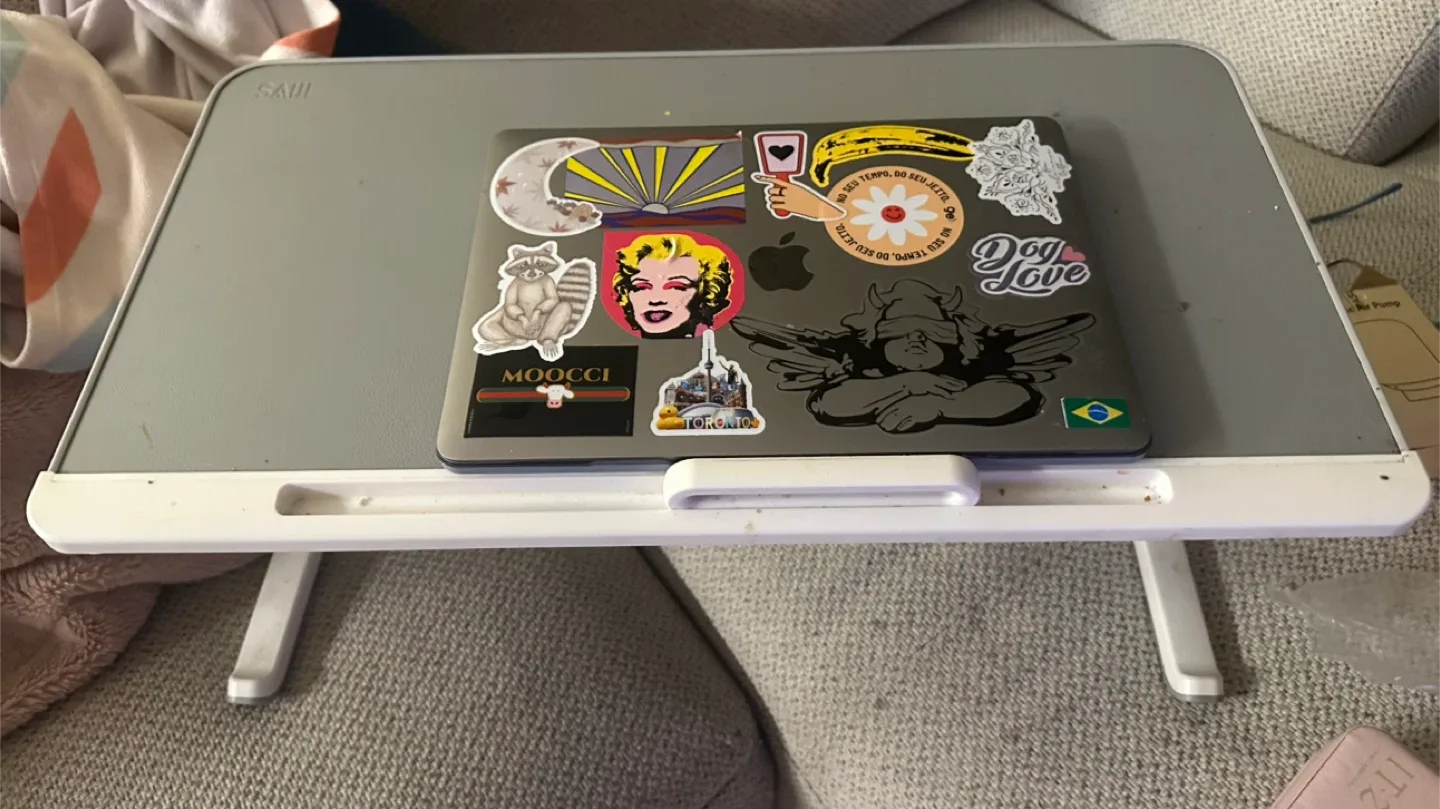 SAIJI Laptop Bed Tray Desk - Grey image indicator(5)