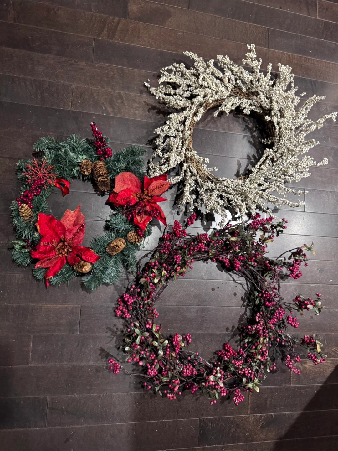Three Holiday Wreaths