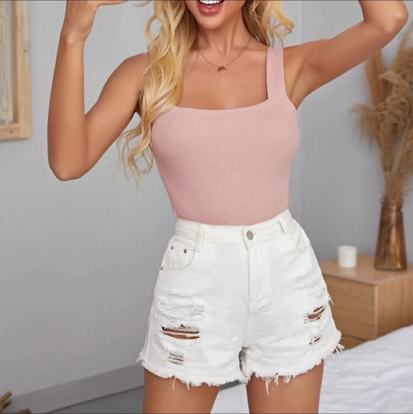 Bundle of 6 ribbed tank tops XS image indicator(3)