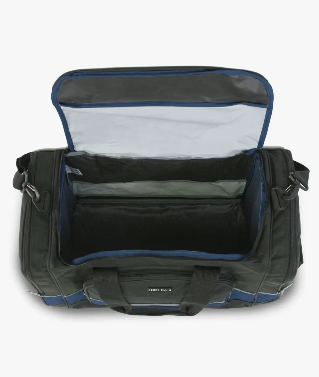 Perry Ellis Black & Blue Duffel Bag image indicator(7)
