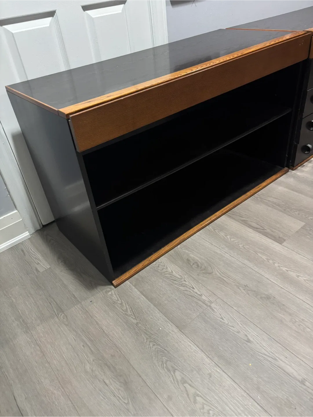 Black & Wood cabinet one draw