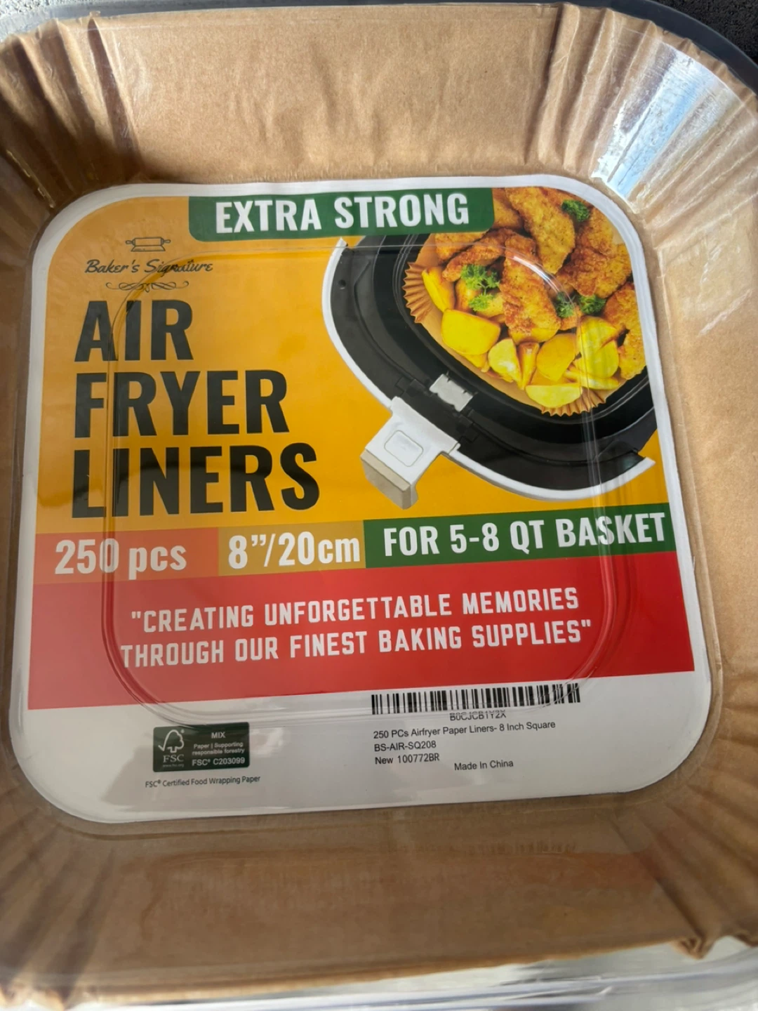 Baker's Signature Air Fryer Liners - 250 pcs