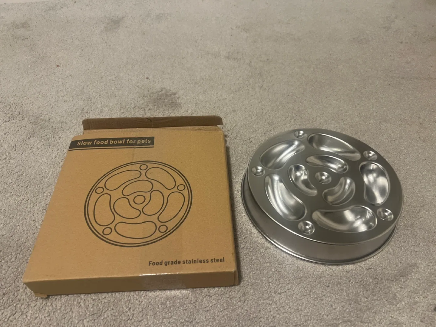 Slow Food Bowl for Pets - Stainless Steel