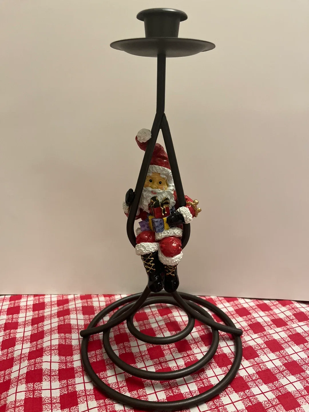 Santa Candle Holder