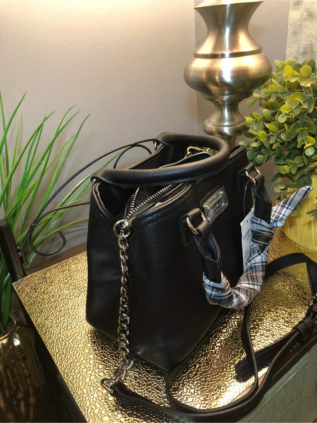 Madden Girl Black Satchel Bag - New with Tags image indicator(5)