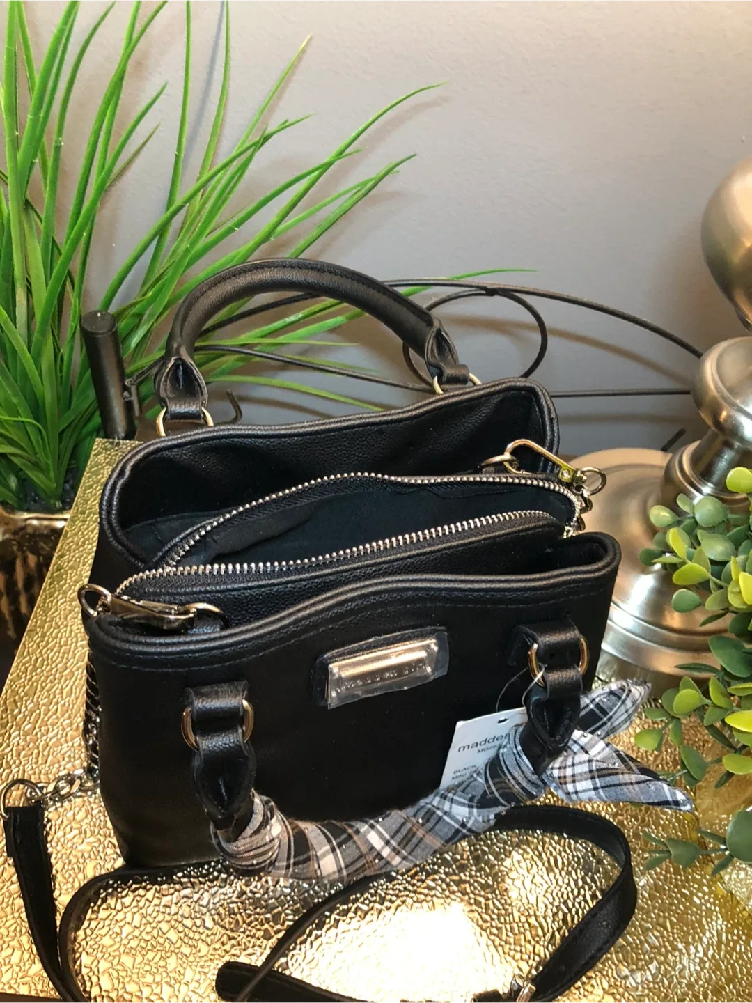 Madden Girl Black Satchel Bag - New with Tags image indicator(4)